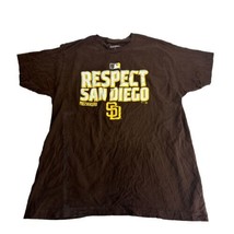 MLB San Diego Padres Baseball Respect Brown Short Sleeve T-Shirt Fanatic... - £11.44 GBP