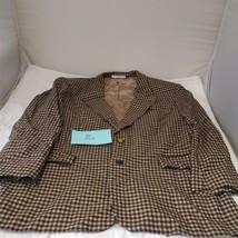 HUGO BOSS Apollon Brown Check Blazer Suit Jacket Sport Coat 42R - £24.11 GBP
