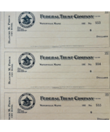 1920 Federal Trust Checks Lot of 3 City Hotel Waterville Maine 553-555 F... - €25,82 EUR 1920 Federal Trust Checks Lot of 3 City Hotel Waterville Maine 553-555 F... - €25,82 EUR