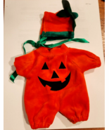 NEW 6&quot; BEAR/DOLL CLOTHES VELOUR PUMPKIN OUTFIT - €3,39 EUR