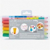 Zig Dot Dazzle Watercolor Pens - Vibrant 12 Color Set for A - £77.12 GBP