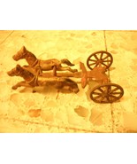 Vintage  Cast Iron Toy Horse Team  partial wagon - €128,96 EUR