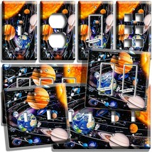 Solar System Space Orbit Planets Stars Moon Light Switch Outlet Plate Room Decor - £14.34 GBP+