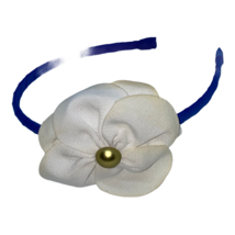 Janie and Jack Blue/White Poppy Flower Headband - £13.58 GBP