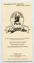 Bull &amp; Finch Pub Menu &amp; Napkin CHEERS Where Everybody Knows Your Name Boston  - £17.20 GBP