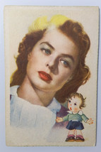 Rare Vtg Postcard ✱ Ingrid Bergman ✱ Beautiful Romantic Movies Portugal 40´s - £18.66 GBP