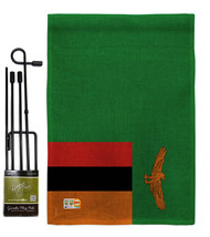 Zambia Burlap - Impressions Decorative Metal Garden Pole Flag Set GS108284-DB - £27.32 GBP