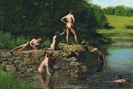 Swimming by Thomas Eakins - Art Print - £17.29 GBP+