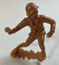 Original MARX 6&quot; JAPANESE SOLDIER throwing grenade Figure 1963 - $11.87