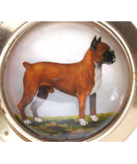 Large Antique 14k gold Es Crystal Boxer Dog pin - $1,752.30