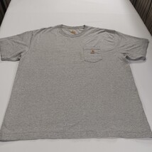 Carhartt K87HGY Men's Gray Pocket Cotton Blend Short Sleeve T-Shirt Size 2XL XXL image 9