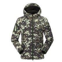 Ets softshell sports camouflage hunting men winter inner fleece waterproof coat camping thumb200