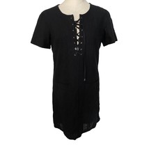 Kut from the Kloth Embroidered Lace Boho Tie String Front Short Sleeved Dress M - £21.68 GBP