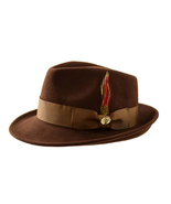 Men BENTLY HEADWEAR Hat Australian Wool Pinch Front Fedora Hudson HU421 ... - £40.59 GBP