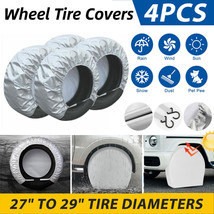 4PCS 27-29&quot; Waterproof Tire Covers Wheel &amp; Type RV Trailer Camper Sun Protector - £29.86 GBP