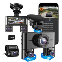 HUPEJOS V7 360 Dash Cam, 4 Channel Quad Camera FHD 1080P*4 Front, Left, Righ... - £227.32 GBP