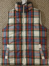 Lands End Women&#39;s Down Vest Stewart Plaid New - $39.99