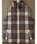 Lands End Women&#39;s Down Vest Stewart Plaid New - $39.99