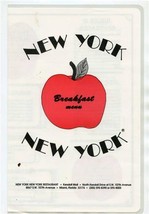 New York New York Menu Kendall Mall Miami Florida 1989 - £14.24 GBP