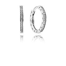 Pandora  Pearl Cubic Zirconia Silver Earrings 290558CZ  - $221.00