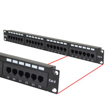 Cat6 UTP 24 Port Network LAN Patch Panel 1U 110 with cable management - £71.89 GBP