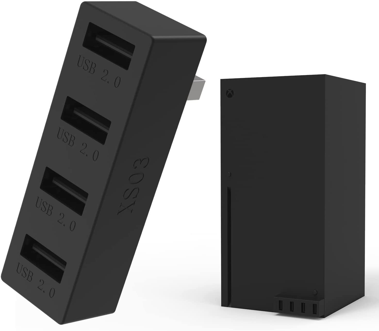 4 Ports USB Hub 2.0 for Xbox Series X/S, High Speed USB Hub Splitter Expansion