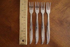 Impassa Atomic Starburst 4x Cocktail Fork 6.25&quot; Flatware Stainless Taiwa... - $14.24