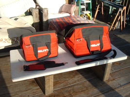 Hilti Bags (2). One large 22&quot; and one large 16&quot;.  Both used. - £82.26 GBP