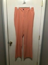 NEW Jessica London Women&#39;s Plus Size 14W Tall Polyester Blend Coral Pants - £8.03 GBP