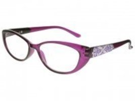 GL2099BLK +2.5 Tempo Purple Unisex Reading Glasses with Patterned Arms - £12.60 GBP