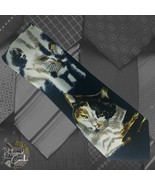 Museo Mens Navy Blue Cats Printed Handmade Pointed Necktie Classic Tie -... - $21.90 CAD