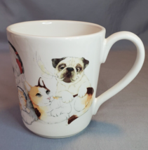 Pier 1 Ironstone Coffee Mug Pets Cats Dogs 16 oz Large Fur Babies Ceramic - £13.20 GBP