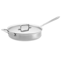 All-Clad d5 Brushed 5-ply Stainless-Steel 3-Qt Sauté Pan with lid - £92.60 GBP