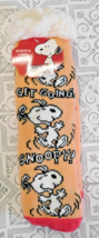 Snoopy Peanuts Coral Pink  Sherpa Lined Non Slip One Sz Slipper Socks Unisex New - £7.25 GBP