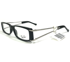 Ray-Ban Brille Rahmen RB5091 2000 Poliert Schwarz Silber Rechteckig 51-16-135 - £58.36 GBP