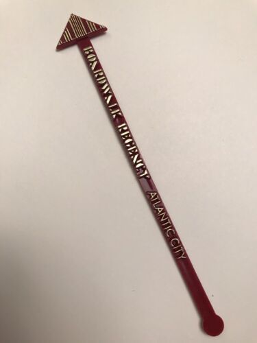 BoardWalk Regency Hotel Swizzle Stick Stir Atlantic City New Jersey Brown - $3.32