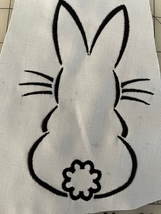 Bunny One Color Embroidery Design Digital Download - £2.39 GBP