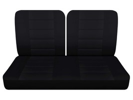 Fits 1959 Chevy El Camino 2 door Black seat covers 50/50 top and solid bottom - $65.09