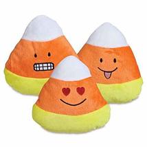 MPP Dog Toy! Emoji Candy Corn Dog Toys Funny Face Halloween Plush 6&quot; Pick Smile  - £8.25 GBP+