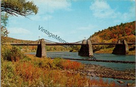 Suspension Bridge over Delaware River Between PA and NY Postcard PC264 - £3.92 GBP