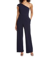 Vince Camuto VC0-1369 One-Shoulder Sequin CapSleeve Jumpsuit SZ 16 Navy - $1,277.60 MXN