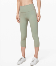 Lululemon Womens 2 Green Wunder Under High Rise Cropped Leggings - £22.17 GBP