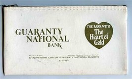 Guaranty National Bank Zipper Bag Sharpstown Center Houston Texas Heart of Gold - £14.09 GBP