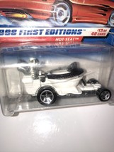 1998 Hot Wheels #648 First Editions 13/40 HOT SEAT White/Black w/5Spoke A2 - £1.65 GBP