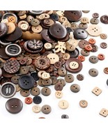 1000 Resin Buttons Colorful Browns Jewelry Making Sewing Supplies Assort... - $27.70
