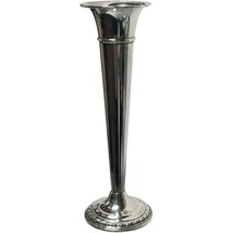 Vintage Lunt La Pierre Weighted Sterling Silver Slender Trumpet Bud Vase 7&quot; - £44.12 GBP