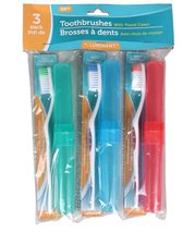 Toothbrush Holder Travel Cases - Set of 3 Portable Plastic Tooth Brush w... - £5.34 GBP