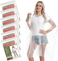 6/12 Pack Disposable Rain Ponchos Family Pack for Adults - Emergency Rain  - $23.77