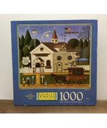 Vintage New Charles Wysocki&#39;s BIRDSELLER Puzzle 1000 Piece MB 2000 Ameri... - £18.88 GBP