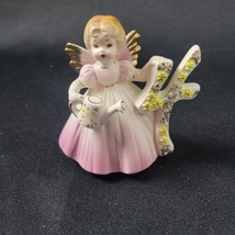 Josef Originals Birthday Girl Angel Figurine Age 4 Lavender Dress Wateri... - $17.81
